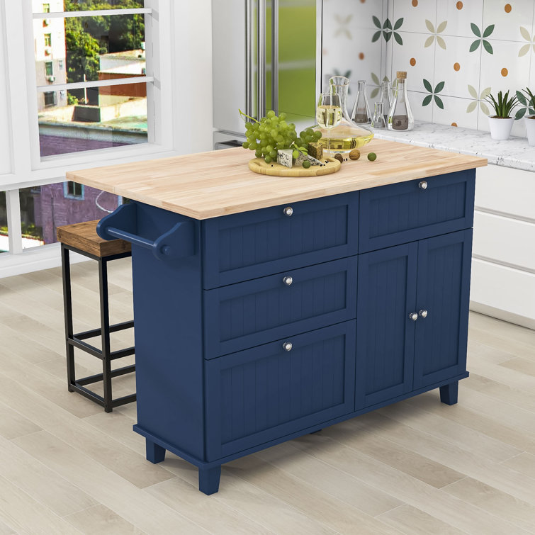 Small kitchen island discount with 2 stools